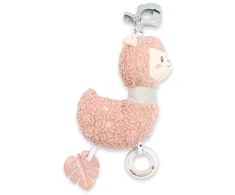 Mokomasis pliušinis žaislas su muzikine dėžute ir segtuku New Baby Lama