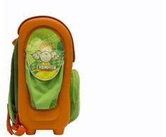 Mokyklinė kuprinė AUTA standinta 21 l žalia-oranžinė