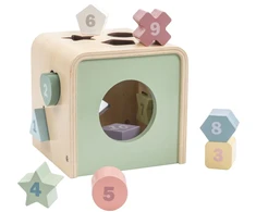 Montessori medinis formų rūšiavimo kubas Baby Mix