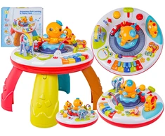 Multifunkcinis edukacinis muzikinis staliukas vaikams aštuonkojis pianinas traukinukas