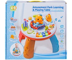 Multifunkcinis edukacinis muzikinis staliukas vaikams aštuonkojis pianinas traukinukas