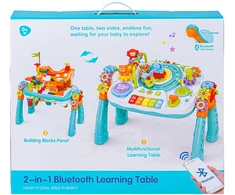 Multifunkcinis edukacinis stalas 2in1 su pianinu, mikrofonu, Bluetooth ir akumuliatorium