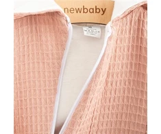 Naujagimio muslininis kombinezonas su gobtuvu New Baby Comfort, rožinis, dydis 74 (6-9 mėn.)