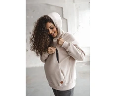 Nėščiųjų ir žindymo džemperis Motherhood oversize milk &amp; love smėlio spalvos, dydis XL