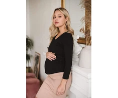 Nėščiųjų ir žindymo marškinėliai Milk Shirt milk &amp; love juodos, dydis XL