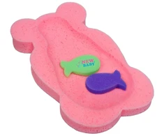 New Baby BASIC putų vonios kilimėlis maxi meškiukas rožinis