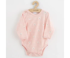 New Baby Classic II baltas bodis su meškiuku ir pilnu užtrauktuku, dydis 68 (4-6 mėn.)