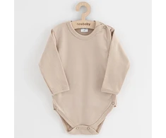 New Baby Classic II kūdikių bodis su pilnu užtrauktuku, šviesiai smėlio spalvos, dydis 50