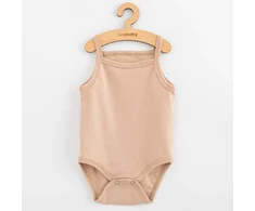 New Baby Classic II šviesiai smėlio spalvos be rankovių bodis mergaitėms