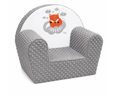 New Baby Fox pilka Minky kėdutė vaikams