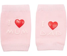 New Baby kūdikių kelių apsaugos su ABS „I Love Mum and Dad“, rožinės spalvos