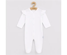 New Baby praktiškas baltas kūdikio kombinezonas, dydis 74 (6-9 mėn.)