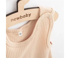 New Baby praktiški smėlio spalvos medvilniniai šliaužtinukai, dydis 80 (9-12 mėn.)
