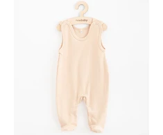 New Baby praktiški smėlio spalvos medvilniniai šliaužtinukai, dydis 80 (9-12 mėn.)