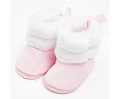 New Baby rožiniai žieminiai batukai kūdikiams (0-3 mėn.), dydis 0-3 mėn.