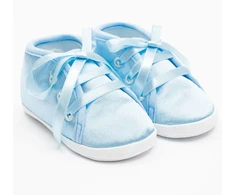 New Baby satininiai kūdikių batukai mėlyni, 12-18 mėn., dydis 6-18 mėn.