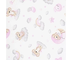 New Baby STANDARD poroloninis čiužinys 120x60x6 cm, rožinis su koala raštu