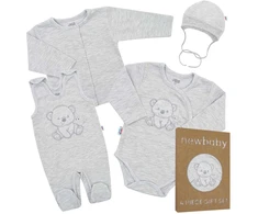 New Baby Sweet Bear pilkas nėščiųjų rinkinys, dydis 62 (3-6 mėn.)