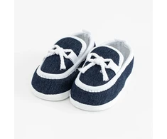 New Baby tamsiai mėlynos kūdikių mokasinų tipo kepuraitės, dydis 3-6 mėn.