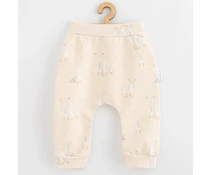 New Baby The Best mėlynos medvilninės kūdikių sportinės kelnės Goose