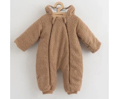 New Baby Vaikiškas žieminis kombinezonas be pėdučių rudas 86 (12-18 mėn)