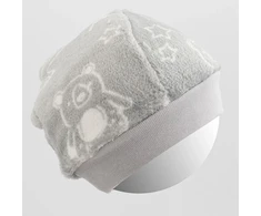 New Baby Winter times žieminė kepurė iš Wellsoft medžiagos su meškiuko paveikslėliu