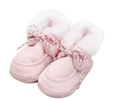 New Baby žieminiai rožiniai batukai kūdikiams, dydis 3-6 mėn.
