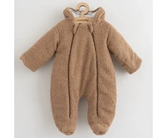 New Baby Žieminis kūdikių kombinezonas su gobtuvu rudas 62 dydis