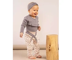 Nicol Sara pilkas kūdikio bodis ilgomis rankovėmis, dydis 74 (6-9 mėn.)