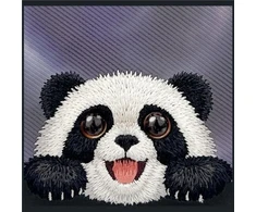 NIMMY dėklas BIG EYED LYING GIANT PANDA, suderinamas su MagSafe, skirtas IPHONE 18 Pro Max/17 Pro Max, juodas