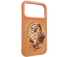 NIMMY dėklas LION, suderinamas su MagSafe, skirtas IPHONE 18 Pro Max/17 Pro Max, oranžinis