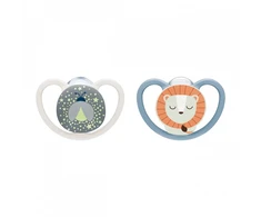 NUK čiulptukas Perfect Match Air Night FIREFLY/LION 6-18 mėn. 2 vnt.