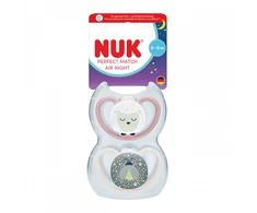 NUK čiulptukas Perfect Match Air Night FIREFLY/SHEEP 0-6 mėn., 2 vnt.