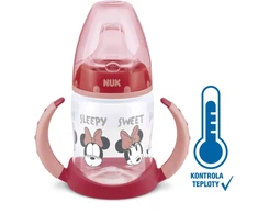 NUK Disney Mickey mokomasis buteliukas su temperatūros kontrole, 150 ml, raudonas