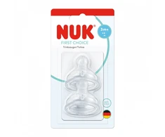 NUK First Choice čiulptuko antgalis M (3+ mėn.) – 2 vnt.