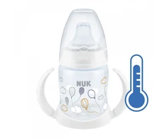NUK kūdikio mokymosi buteliukas su temperatūros kontrole, 150 ml, baltas