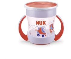 NUK Mini Magic 360° kūdikio puodelis su dangteliu, raudonas