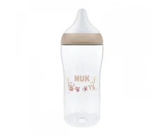 NUK Perfect Match kūdikio buteliukas su temperatūros kontrole XL Monkey 360 ml