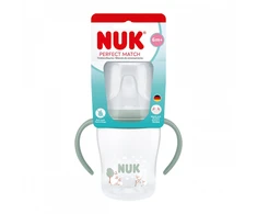 NUK Perfect Match Learner butelis 150 ml su silikoniniu snapeliu ir temperatūros kontrole, avinėlis