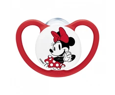 NUK Perfect Match oro čiulptukas Disney Mickey Mouse, silikoninis, 0–6 mėn., raudonas