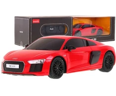 Audi R8 raudona RASTAR modelis 1:24 Zdalnie sterowane auto + Pilot 2,4 GHz