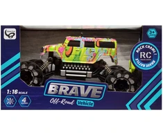 Nuotoliniu būdu valdomas spalvotas visureigis Brave