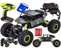 HB Radijos bangomis valdomas visureigis - džipas, Rock Crawler 2.4GHz 1:18, juoda/žalia