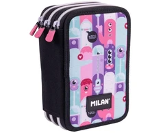 Penalas trijų skyrių su įranga Aliens 2 Milan rožinis-lilac