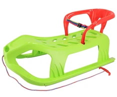 Plastikinės rogutės su atlošu Baby Mix SNOW STAR žalia