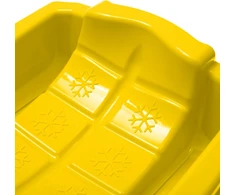 Plastikinis rogučių su stabdžiais rinkinys Baby Mix KAROL geltonas