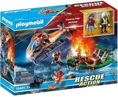 Playmobil Coastal Fire Mission 70491 gaisrinės gelbėjimo misijos rinkinys