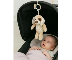 Pliušinis žaislas su vibracija Baby Mix rudas šuniukas