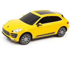 Porsche Macan Turbo mastelio 1:24 Rastar 71800 geltonas valdomas automobilis
