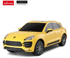 Porsche Macan Turbo mastelio 1:24 Rastar 71800 geltonas valdomas automobilis